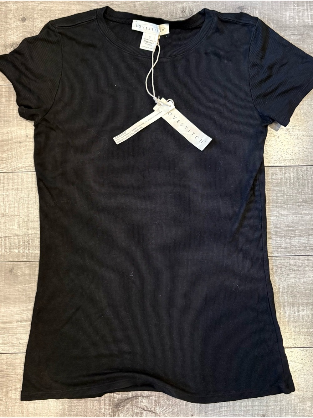 lovestitch Black Short Sleeve Crewneck Tee - Classic Fit